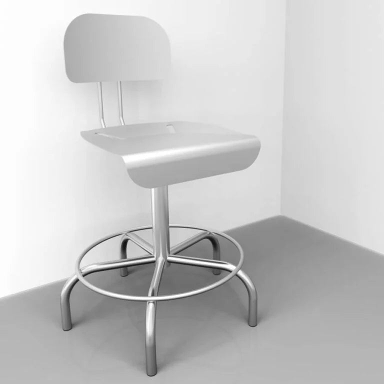 316 SS Chair, Adjustable height, adjustable back 23.0" – 29.0"