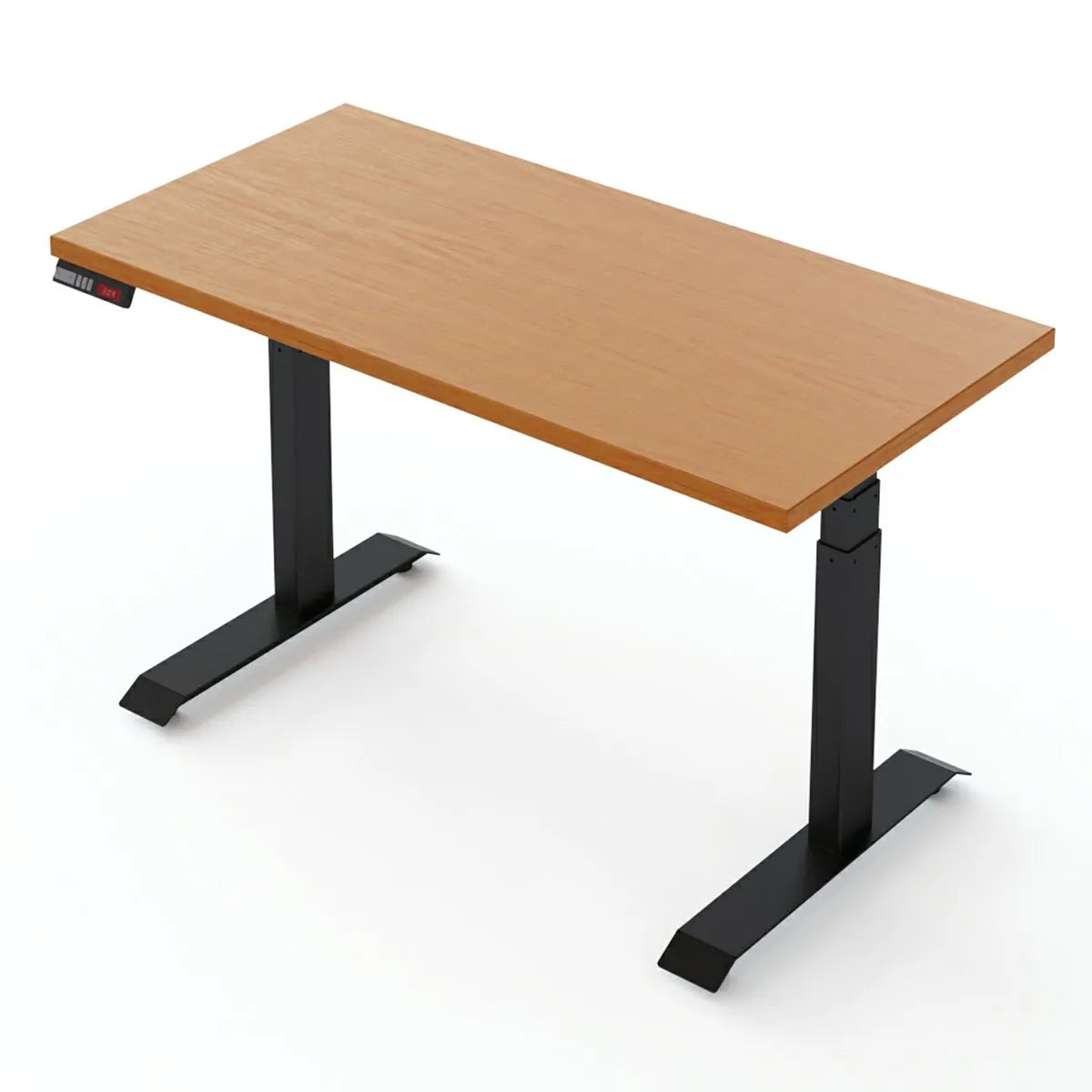 Cherry Sit-to-Stand Desk