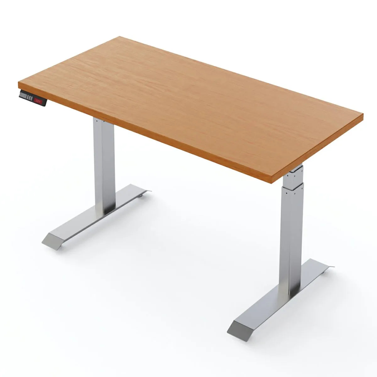 Cherry Sit-to-Stand Desk