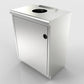 Recycle Bin with Plastic bin - 304 Stainless Steel – 27.0" W x 37.0" H x 19.0" D, 33-Gallon