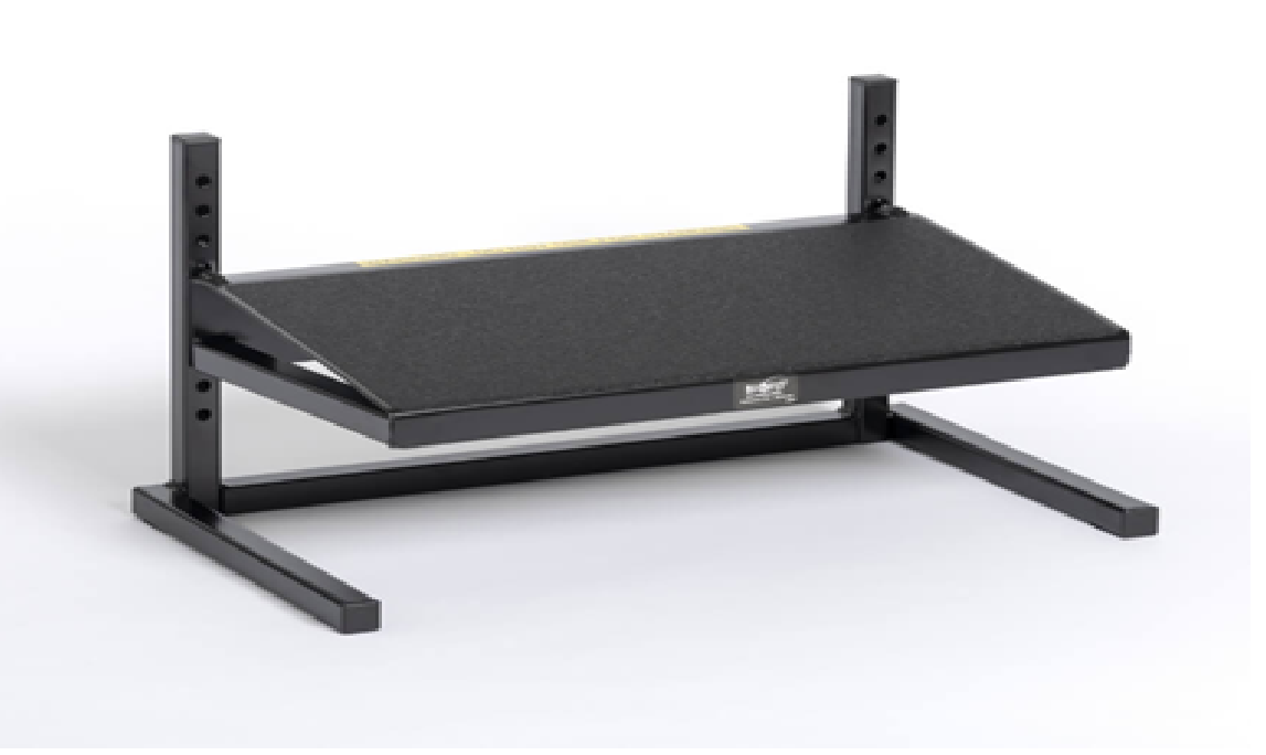 Higher footrest for lab benches and BSC