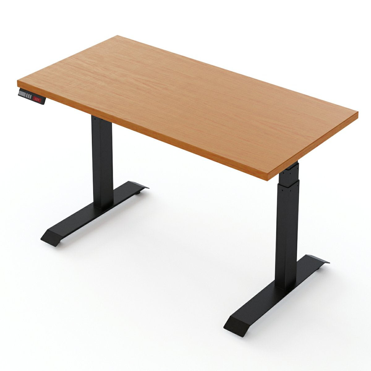 Cherry Electric Height Adjustable Sit-to-Stand Desk