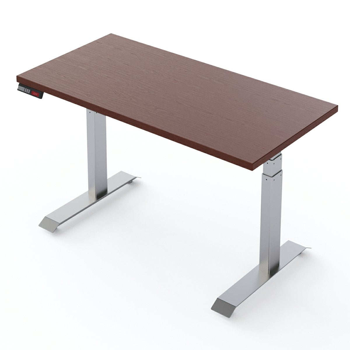 Mahogany Electric Height Adjustable Sit-to-Stand Desk